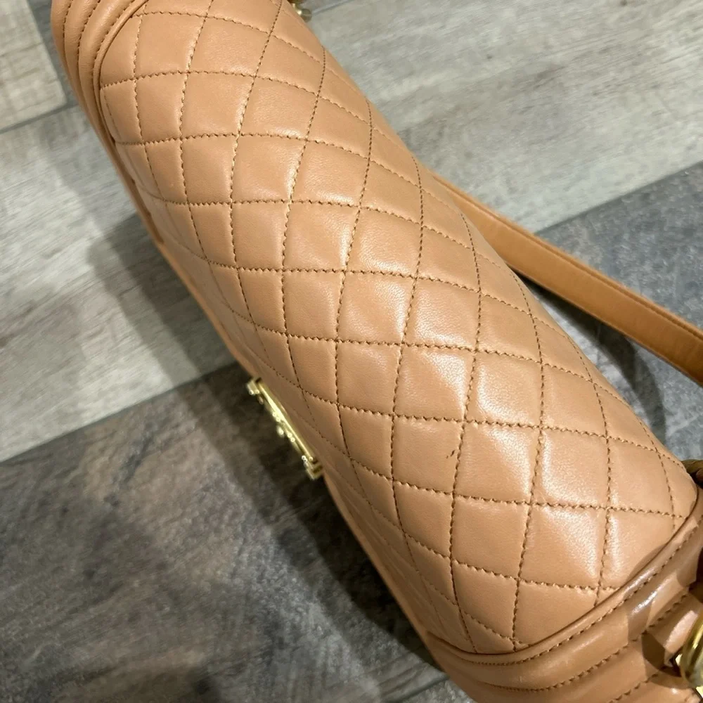 Chanel Camel Quilted Lambskin Boy Bag - Picture 5 of 15